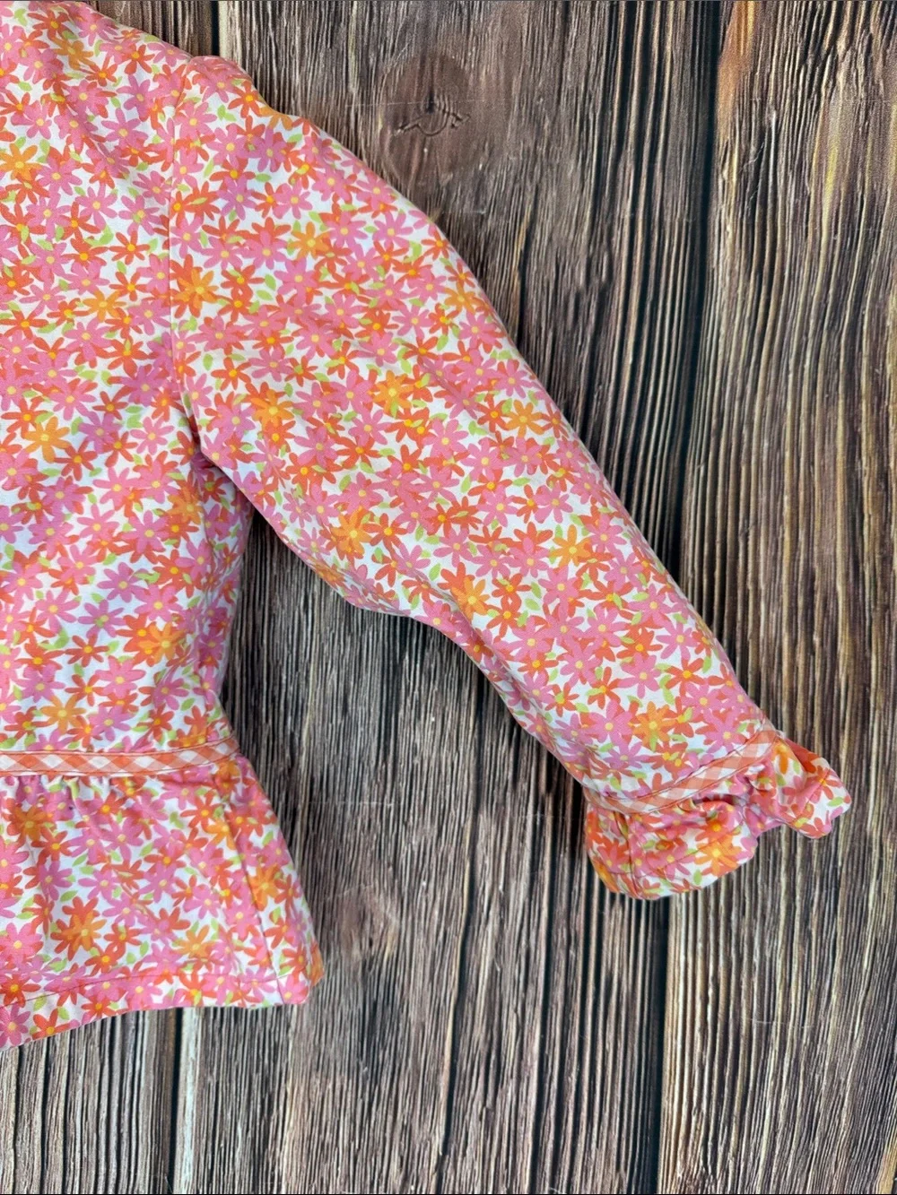 Gymboree Freshly Picked Floral Jacket Ruffled Hem Cuffs Bows